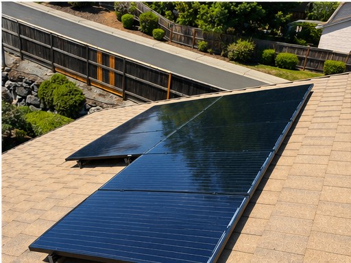 Rooftop array — before & after — after