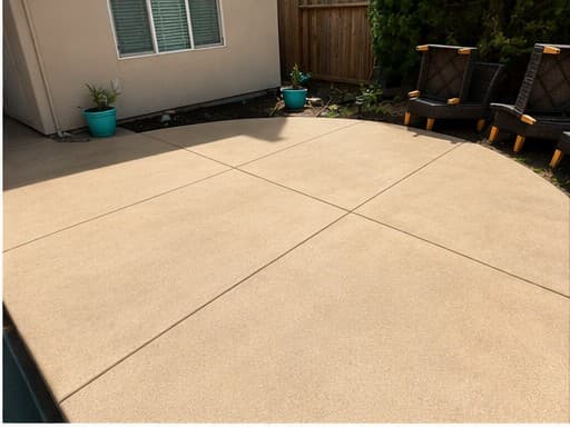 Freshly pressure-washed patio